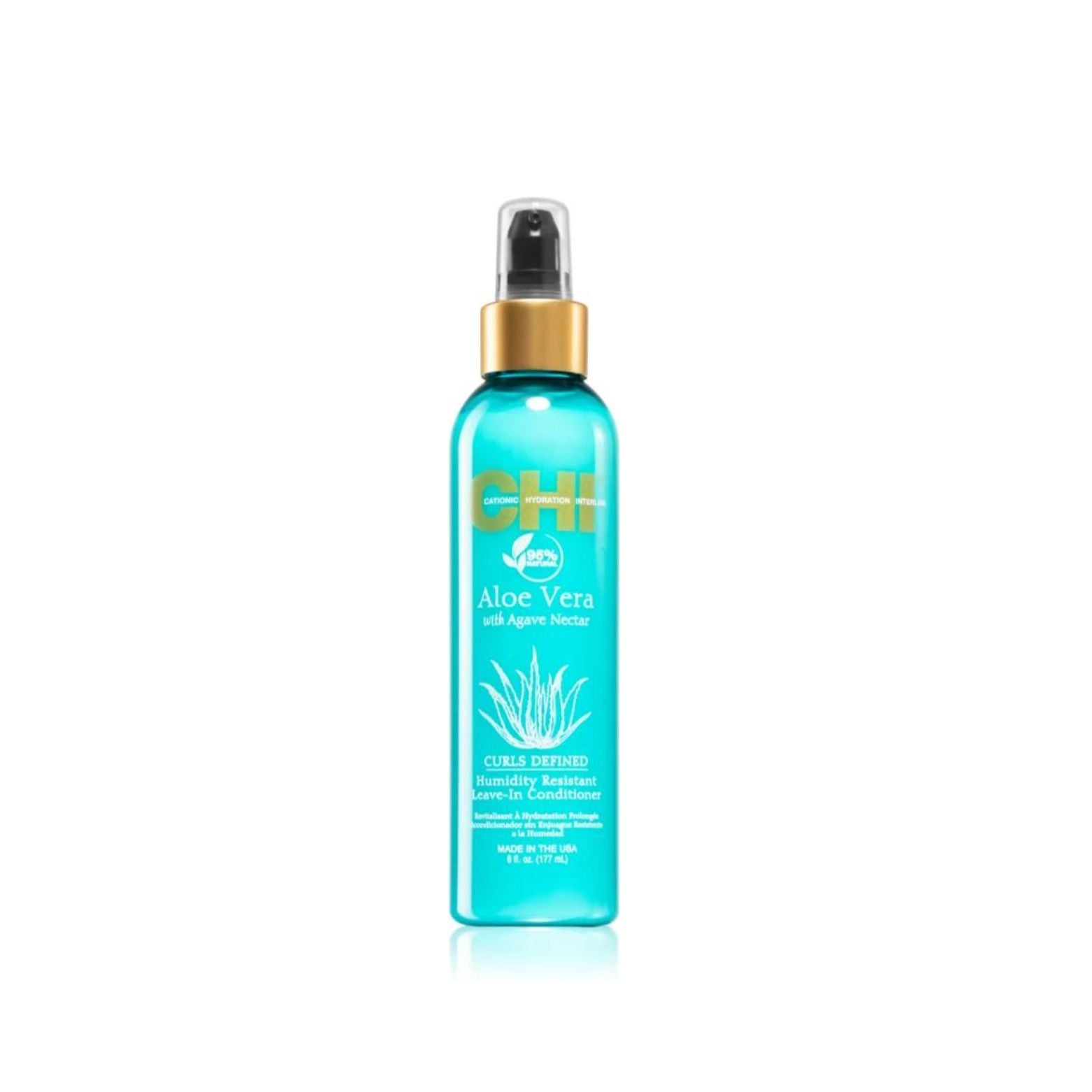 CHI Aloe Vera Humidity Resistant Hiuksiin Jätettävä Hoitoaine 177ml - Kiharille Hiuksille - Kuituhiukset.fi