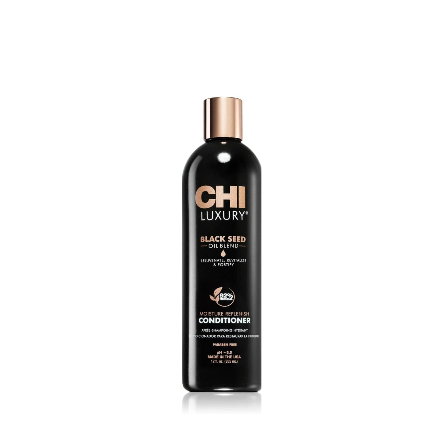 CHI Luxury Black Seed Oil Moisture Replenish Kosteuttava Hoitoaine 355ml - Kuituhiukset.fi